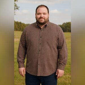 Cremieux Classic Fit Buffalo Plaid Reversible Long Sleeve Woven Shirt Sz 3XLT